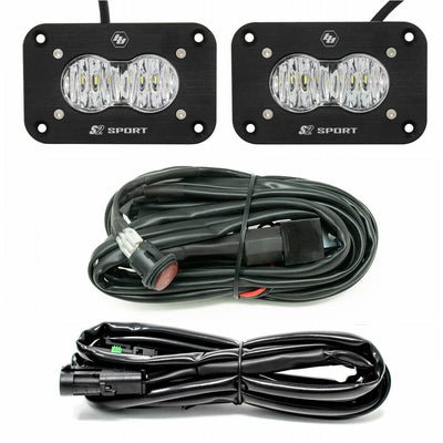 Baja Designs S2 Sport Black Flush Mount LED Light Pod Reverse Kit - UniversalBaja Designs