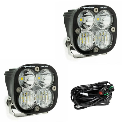 Baja Designs Squadron Sport Black LED Auxiliary Light Pod Pair - UniversalBaja Designs