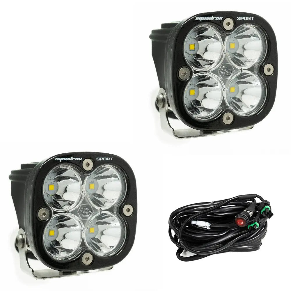 Baja Designs Squadron Sport Black LED Auxiliary Light Pod Pair - UniversalBaja Designs