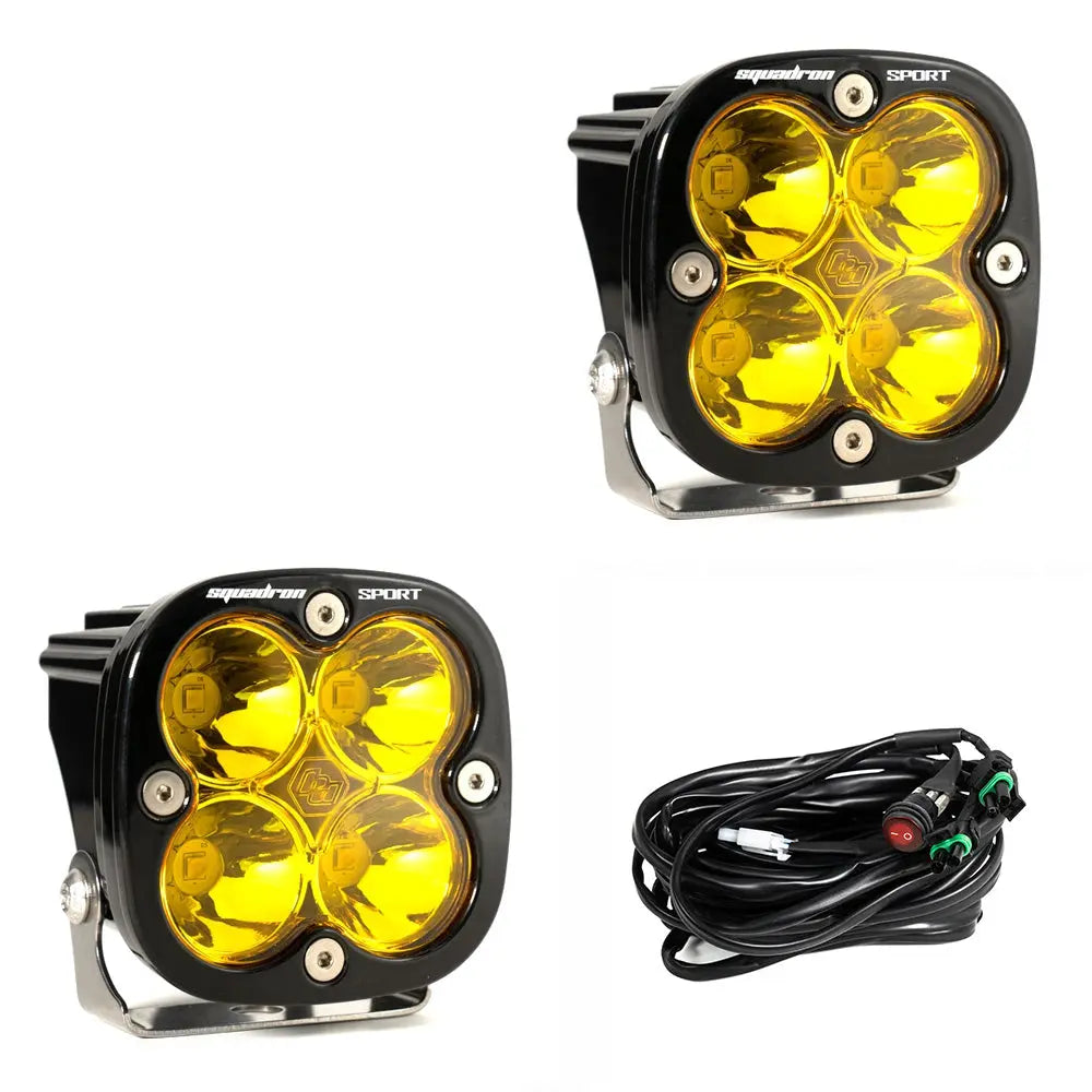 Baja Designs Squadron Sport Black LED Auxiliary Light Pod Pair - UniversalBaja Designs