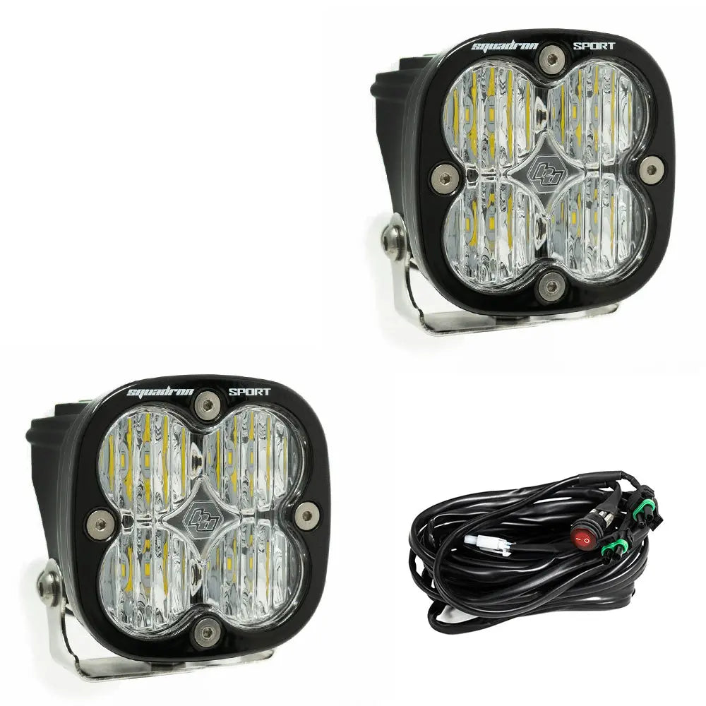 Baja Designs Squadron Sport Black LED Auxiliary Light Pod Pair - UniversalBaja Designs