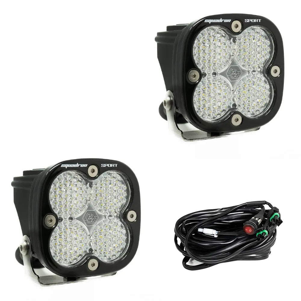 Baja Designs Squadron Sport Black LED Auxiliary Light Pod Pair - UniversalBaja Designs