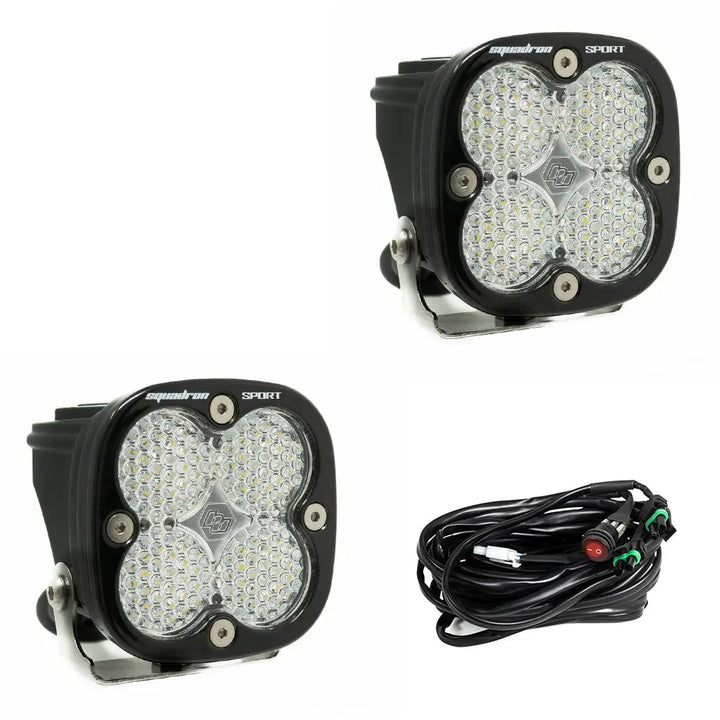 Baja Designs Squadron Sport Black LED Auxiliary Light Pod Pair - UniversalBaja Designs