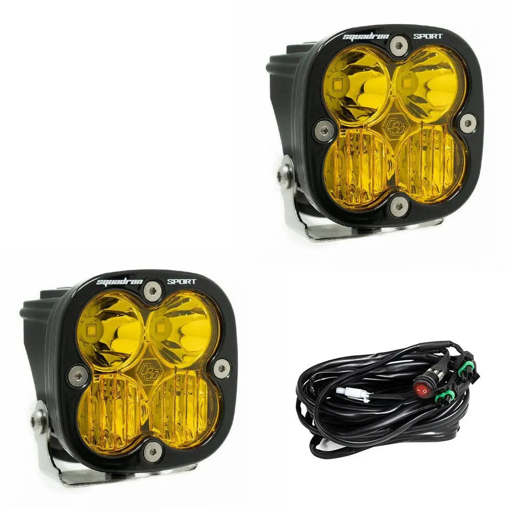 Baja Designs Squadron Sport Black LED Auxiliary Light Pod Pair - UniversalBaja Designs
