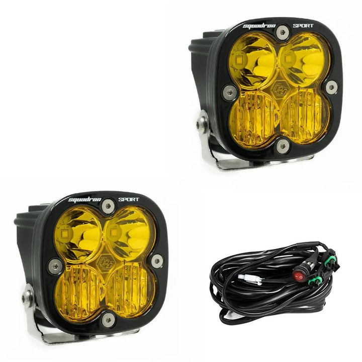 Baja Designs Squadron Sport Black LED Auxiliary Light Pod Pair - UniversalBaja Designs