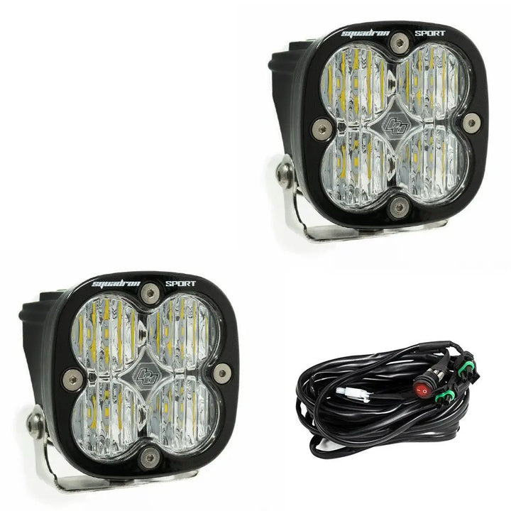 Baja Designs Squadron Sport Black LED Auxiliary Light Pod Pair - UniversalBaja Designs