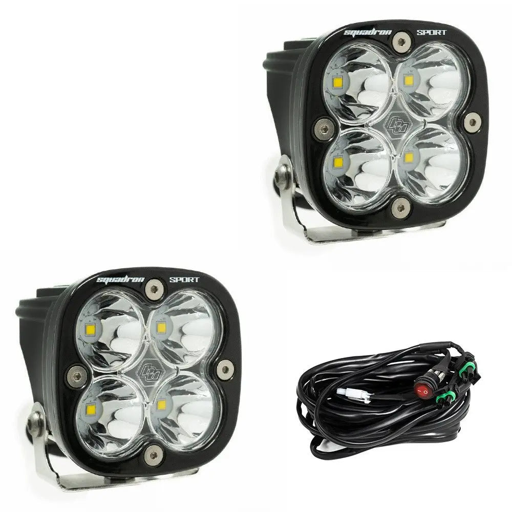 Baja Designs Squadron Sport Black LED Auxiliary Light Pod Pair - UniversalBaja Designs