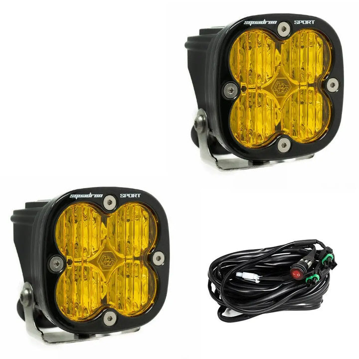 Baja Designs Squadron Sport Black LED Auxiliary Light Pod Pair - UniversalBaja Designs