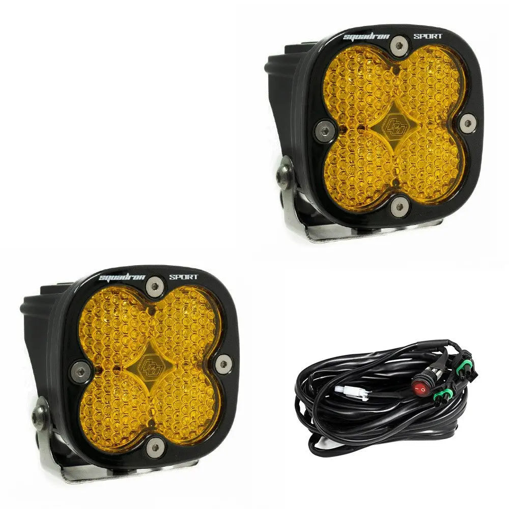 Baja Designs Squadron Sport Black LED Auxiliary Light Pod Pair - UniversalBaja Designs