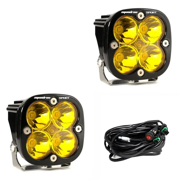 Baja Designs Squadron Sport Black LED Auxiliary Light Pod Pair - UniversalBaja Designs