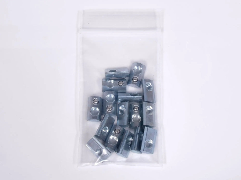 16-Pack Drop-In Spring T-Nuts | 15/10 Series Zinc PlatedXtrusion Overland