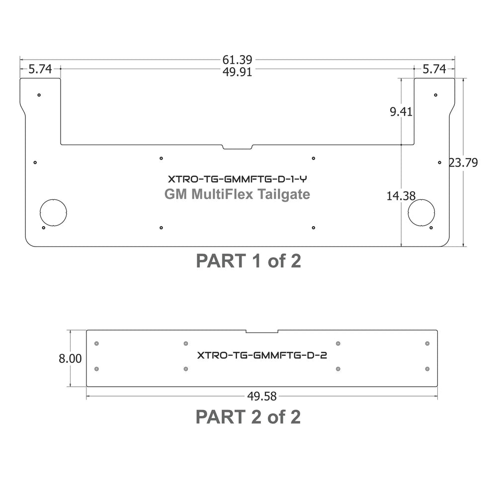 TrailGate Panel for Chevy Silverado (2022+ w/ Multi-Flex Tailgates)Xtrusion Overland