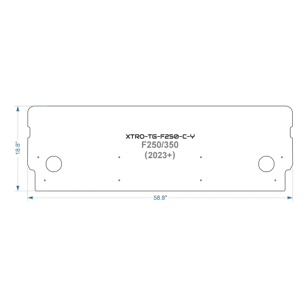 TrailGate Panel for Ford F-250/350 — Aluminum Tailgate CoverXtrusion Overland