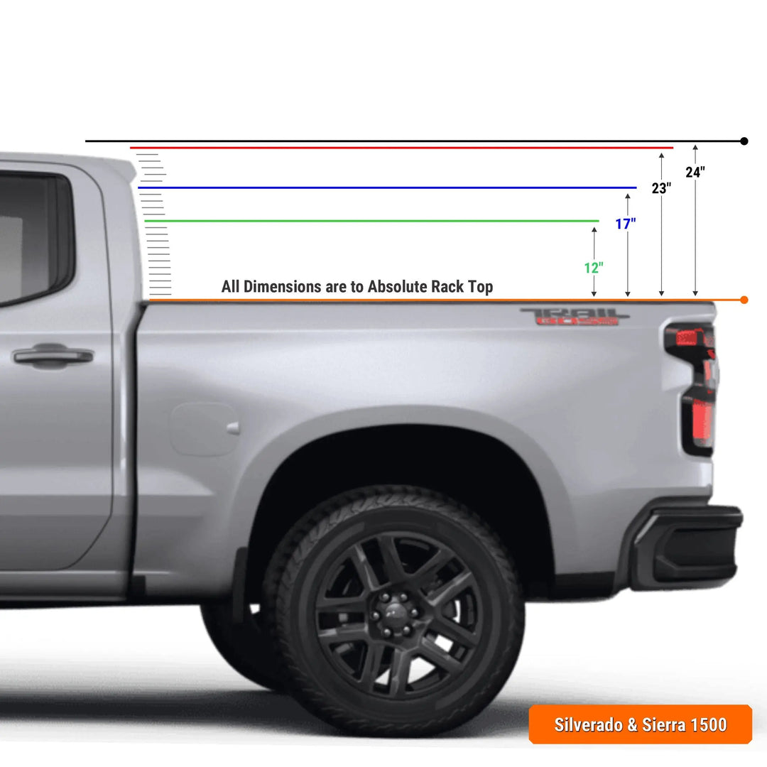 XTR1 Bed Rack for Chevrolet Silverado &amp; GMC Sierra 1500Xtrusion Overland