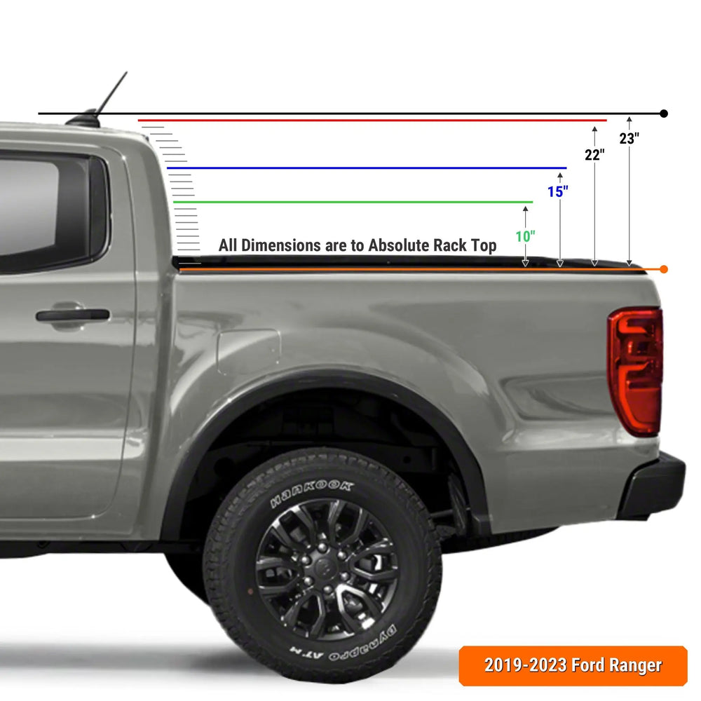 XTR1 Bed Rack for Retrax XR Cover - 2019+ Ford RangerXtrusion Overland