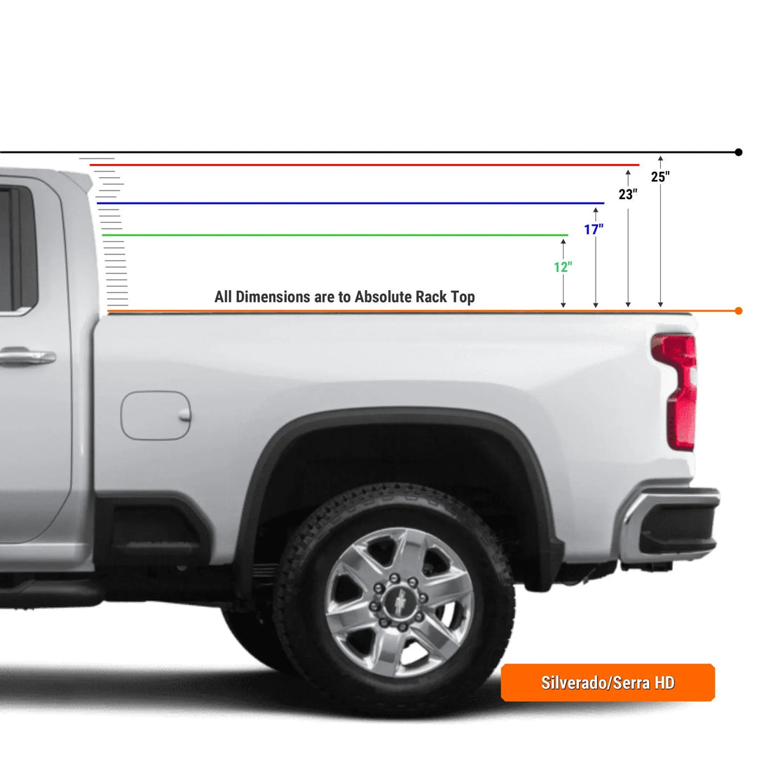 XTR1 Bed Rack for Retrax XR Cover - Chevrolet Silverado &amp; GMC Sierra 2500HD / 3500HDXtrusion Overland