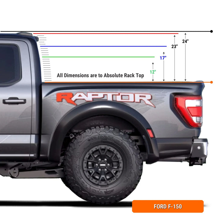 XTR1 Bed Rack for Retrax XR Cover - Ford F-150Xtrusion Overland
