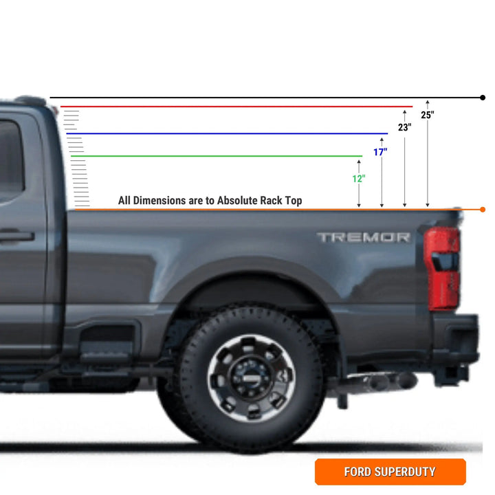 XTR1 Bed Rack for Retrax XR Cover - Ford F-250 / F-350 Super DutyXtrusion Overland