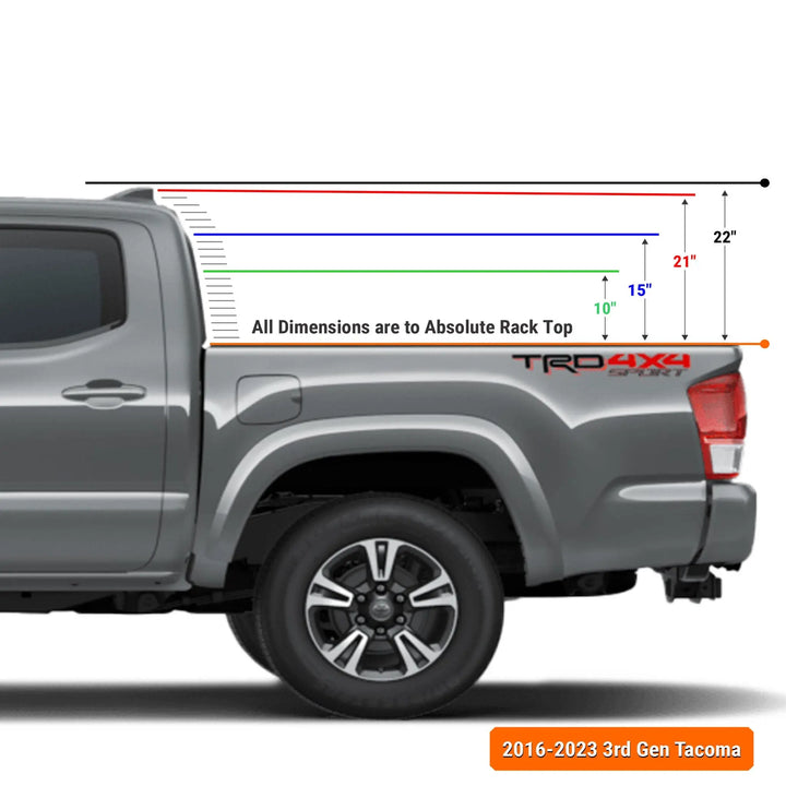 XTR1 Bed Rack for Retrax XR Cover - Toyota TacomaXtrusion Overland
