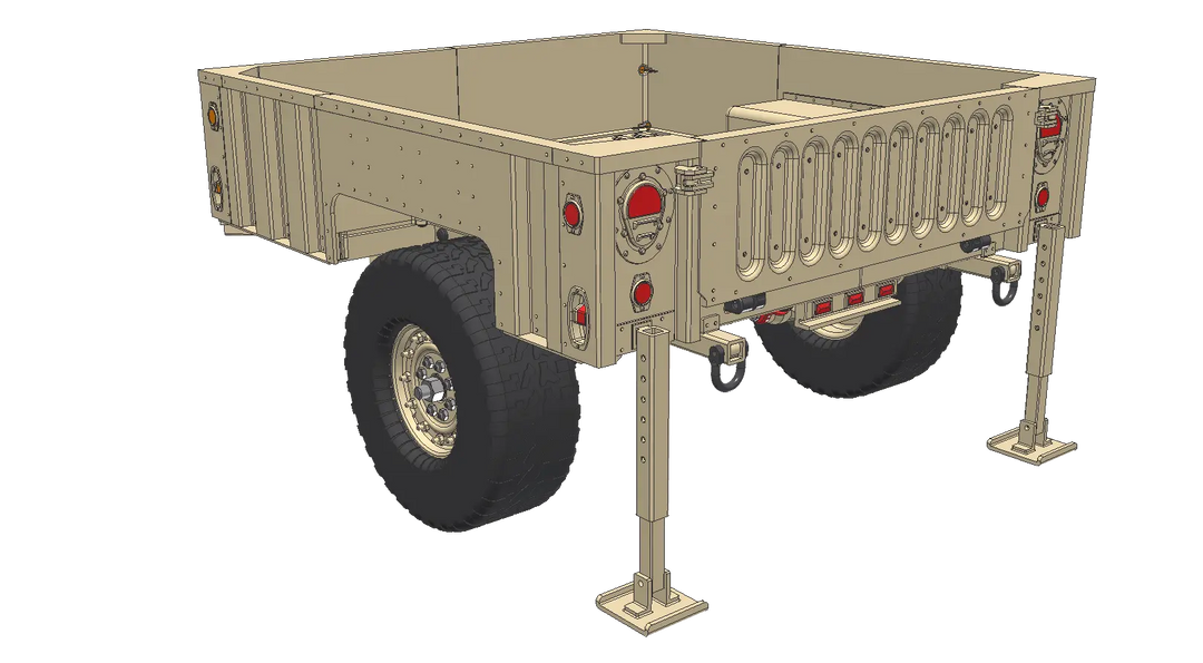 XTR3 Bed Rack for M1101 Style Military TrailerXtrusion Overland