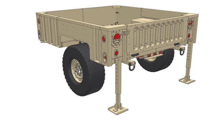 XTR3 Bed Rack for M1101 Style Military TrailerXtrusion Overland