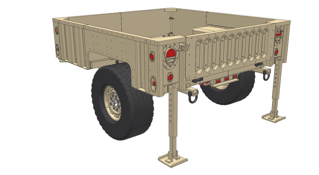 XTR3 Bed Rack for M1101 Style Military TrailerXtrusion Overland