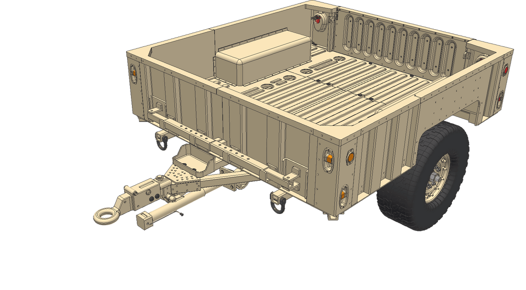 XTR3 Bed Rack for M1101 Style Military TrailerXtrusion Overland