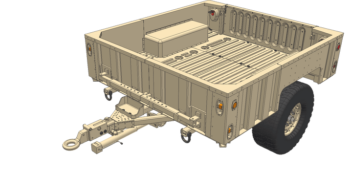 XTR3 Bed Rack for M1101 Style Military TrailerXtrusion Overland