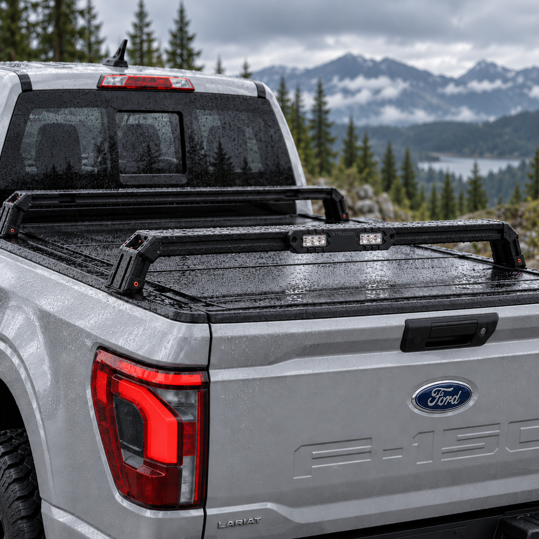 Ford F-150 Bed Bars | XBRS Low-Profile Truck Bed Cross BarsXtrusion Overland