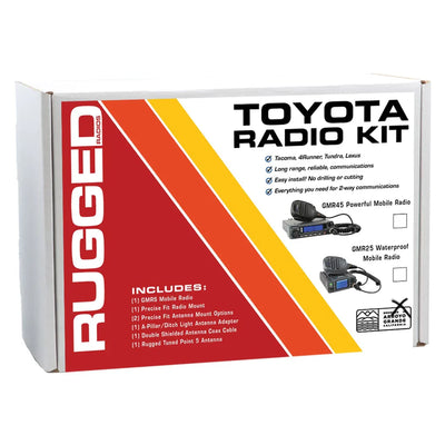 Rugged Radios Toyota Tacoma, 4Runner, Lexus Two-Way GMRS Mobile Radio KitRugged Radios