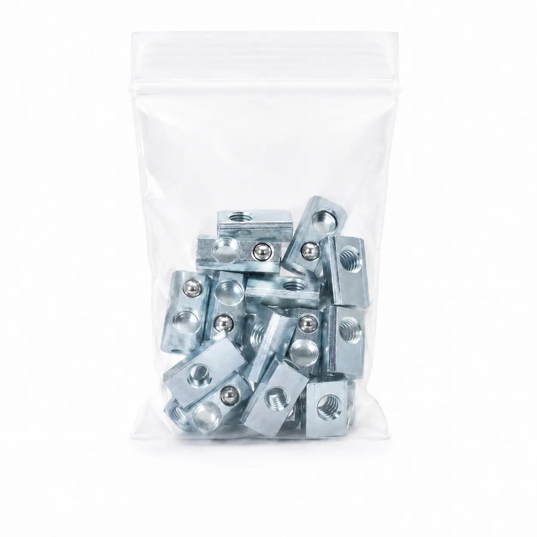 16-Pack Drop-In Spring T-Nuts | 15/10 Series Zinc PlatedXtrusion Overland