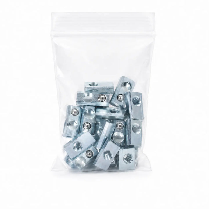 16-Pack Drop-In Spring T-Nuts | 15/10 Series Zinc PlatedXtrusion Overland