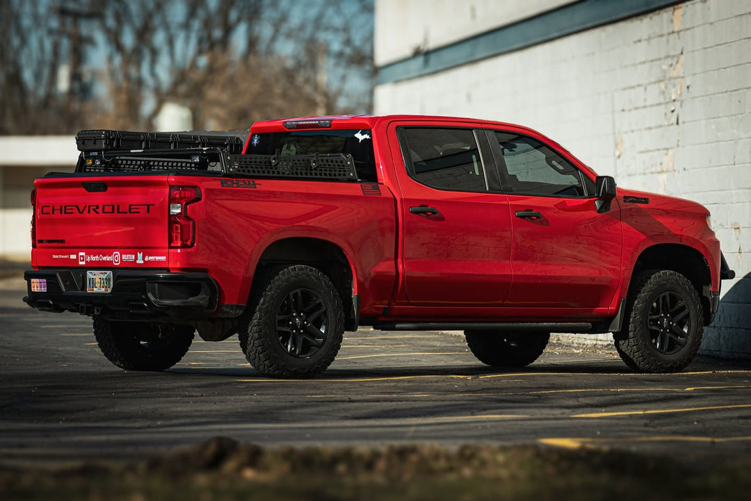 Chevy Silverado & GMC Sierra 1500 Bed Bars | XBRS Low-Profile Truck Bed Cross BarsXtrusion Overland