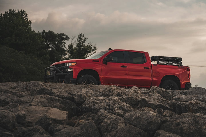 Chevy Silverado &amp; GMC Sierra 1500 Bed Bars | XBRS Low-Profile Truck Bed Cross BarsXtrusion Overland