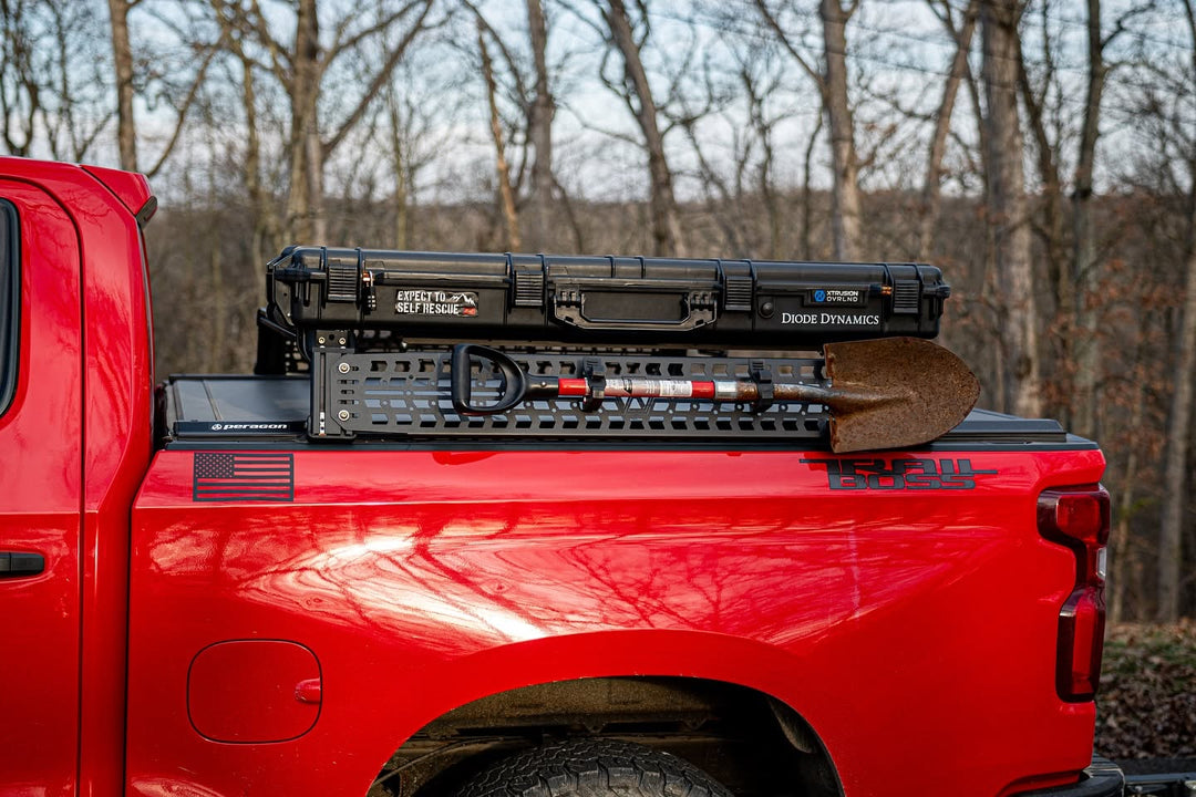 Chevy Silverado &amp; GMC Sierra 1500 Bed Bars | XBRS Low-Profile Truck Bed Cross BarsXtrusion Overland